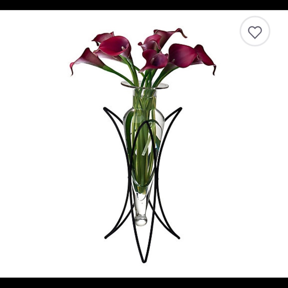 Half Moon Metal Stand Vase